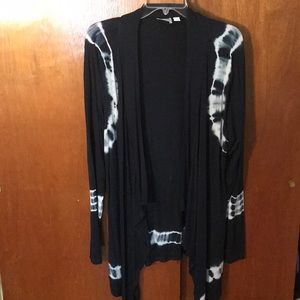 Navy Blue Tie Dye Cardigan